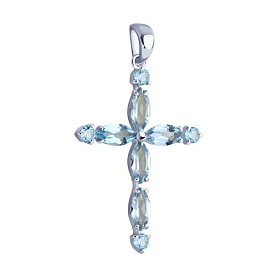 Подвеска SOKOLOV - Серебро 925, Топаз (арт. 92030750)