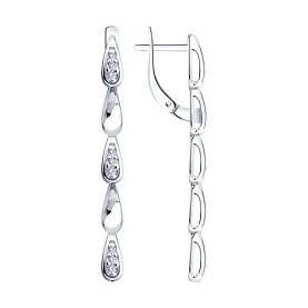 Серьги Diamant - Серебро 925, Фианит (арт. 94-121-00275-1)