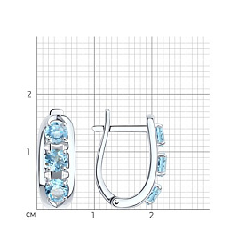 Серьги SOKOLOV - Серебро 925, Топаз (арт. 92022569)