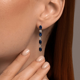 Серьги SOKOLOV - Серебро 925, Фианит (арт. 94026630)