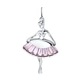 Подвеска SOKOLOV - Серебро 925, Синтетический рубин (арт. 94032833)