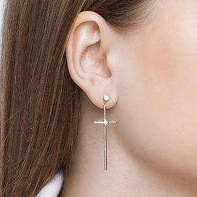 Серьги SOKOLOV - Серебро 925, Фианит (арт. 93020951)