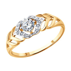 Кольцо SOKOLOV - Серебро 925, Фианит (арт. 93011177)