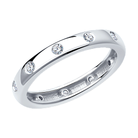 Кольцо SOKOLOV - Серебро 925, Фианит (арт. 94012490)