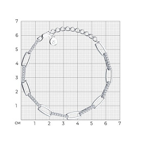 Браслет SOKOLOV - Серебро 925, Фианит (арт. 94050215)