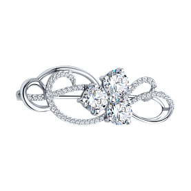 Брошь SOKOLOV - Серебро 925, Фианит (арт. 94040032)