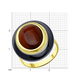 Кольцо Diamant - Серебро 925, Тигровый глаз (арт. 93-310-01694-1)