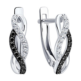 Серьги SOKOLOV - Золото 585, Фианит (арт. 0200711-3)