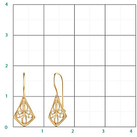 Серьги Атолл - Золото 585 (арт. 20239)