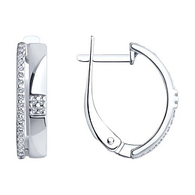 Серьги SOKOLOV - Серебро 925, Фианит (арт. 94022368)