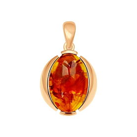 Подвеска SOKOLOV - Серебро 925, Янтарь пресс. (арт. 93030258)