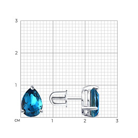 Серьги Diamant - Серебро 925, Кристалл (арт. 94-122-00220-3)