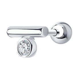 Серьга SOKOLOV - Серебро 925, Фианит (арт. 94170198)