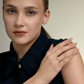 Кольцо SOKOLOV - Серебро 925, Бриллианит (арт. 94014949)