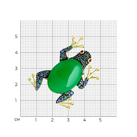 Брошь SOKOLOV - Серебро 925, Кварц, Фианит (арт. 83040023)
