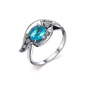 Кольцо Дар - Серебро 925, Кварц, Фианит (арт. К-3641рс10300)