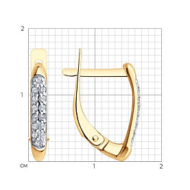 Серьги Diamant - Золото 585, Фианит (арт. 51-120-02076-1)