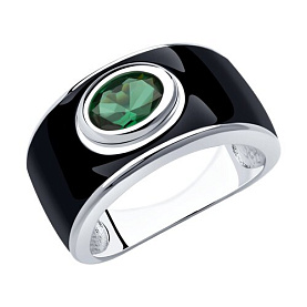 Кольцо SOKOLOV - Серебро 925, Синтетический ситалл , Эмаль (арт. 92011913)