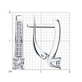 Серьги Diamant - Серебро 925, Фианит (арт. 94-120-01573-1)