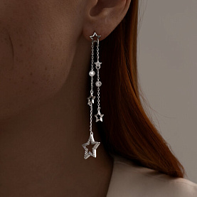 Серьги SOKOLOV - Серебро 925, Фианит (арт. 94025894)