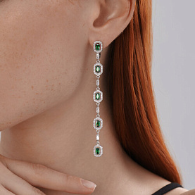 Серьги SOKOLOV - Серебро 925, Фианит (арт. 94027048)