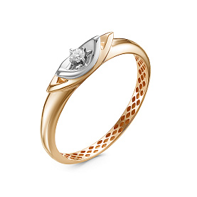 Кольцо Дельта - Золото 585, Бриллиант (арт. БР111390р)