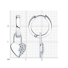 Серьги SOKOLOV - Серебро 925, Фианит (арт. 94026430)
