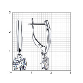 Серьги SOKOLOV - Серебро 925, Фианит (арт. 94023292)