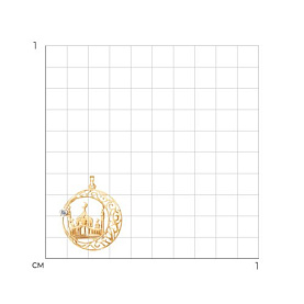 Подвеска SOKOLOV - Золото 375, Фианит (арт. 034445-4)