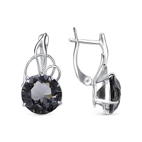 Серьги Красная пресня - Серебро 925, Синтетический александрит (арт. 33610530Д9)