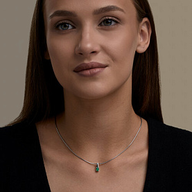 Подвеска SOKOLOV - Серебро 925, Агат, Фианит (арт. 92030862)