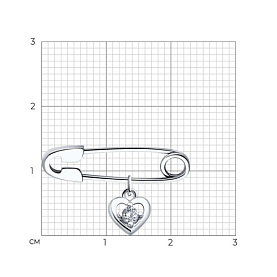 Булавка Diamant - Серебро 925, Фианит (арт. 94-140-02698-1)