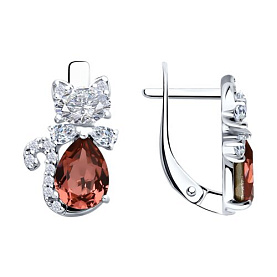 Серьги SOKOLOV - Серебро 925, Swarovski (арт. 94026667)