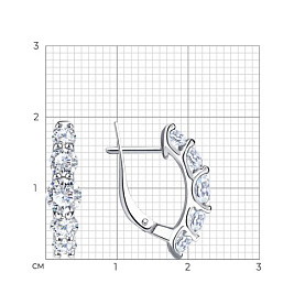 Серьги SOKOLOV - Серебро 925, Фианит (арт. 94025231)
