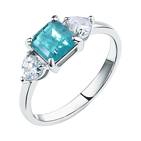 Кольцо Talant - Серебро 925, Горный хрусталь, Фианит (арт. 20-72-0П01-15367)