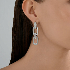 Серьги SOKOLOV - Серебро 925, Фианит (арт. 94027017)