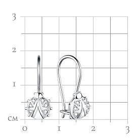 Серьги Talant - Серебро 925, Фианит (арт. 13-72-0001-24091)
