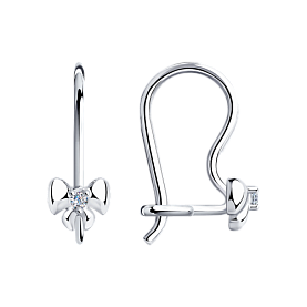 Серьги SOKOLOV - Серебро 925, Фианит (арт. 94021302)