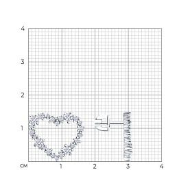 Серьги Diamant - Серебро 925, Фианит (арт. 94-122-00096-1)