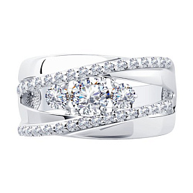 Кольцо SOKOLOV - Серебро 925, Фианит (арт. 94011975)