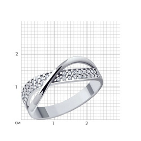 Кольцо SOKOLOV - Серебро 925, Фианит (арт. 94013821)