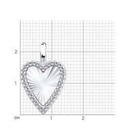 Подвеска SOKOLOV - Серебро 925, Фианит (арт. 94033323)
