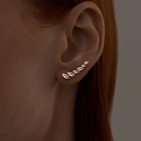 Серьги SOKOLOV - Серебро 925, Фианит (арт. 93020984)