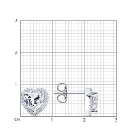 Серьги SOKOLOV - Серебро 925, Фианит (арт. 94027161-91)