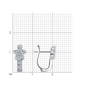 Серьги SOKOLOV - Серебро 925, Фианит (арт. 94026033)