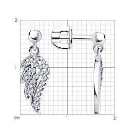 Серьги SOKOLOV - Серебро 925, Фианит (арт. 94025757)