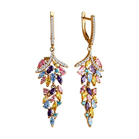 Серьги SOKOLOV - Серебро 925, Фианит (арт. 93022424)