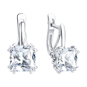 Серьги SOKOLOV - Серебро 925, Фианит (арт. 94027352)