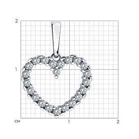 Подвеска SOKOLOV - Серебро 925, Фианит (арт. 94033263)