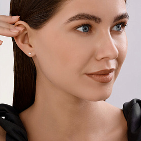 Серьга SOKOLOV - Золото 585, Фианит (арт. 170052)